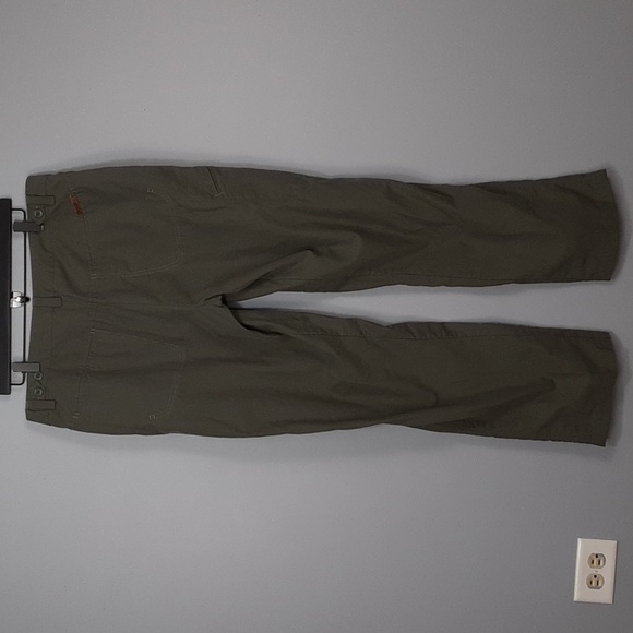Go Lite Men's Dark Green Hiking Travel Cargo Pants - Picture 8 of 10